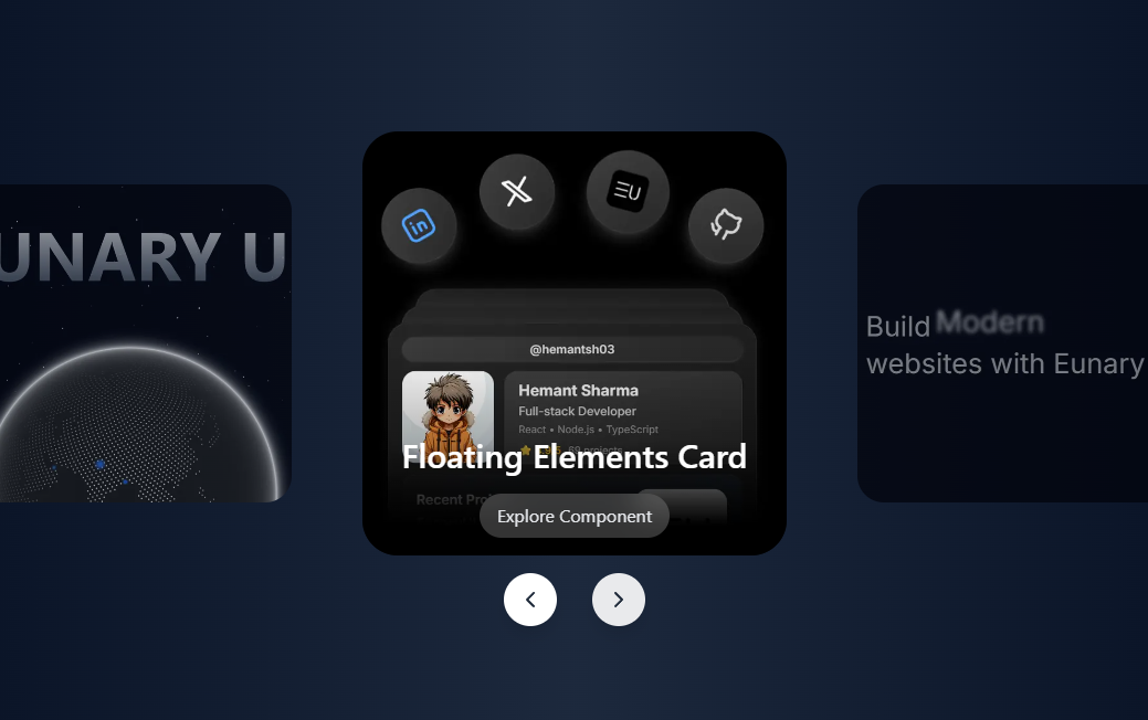 Illustrative image for Carousel components, Animated carousel with smooth transitions and navigation controls.